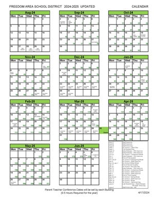 2024-25 District Calendar